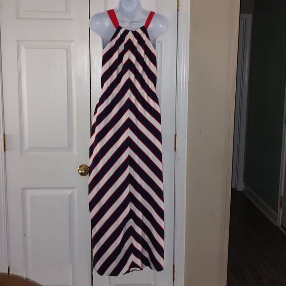 Ladies Gymboree red white blue  maxi dress  Sz 10 - Picture 4 of 6